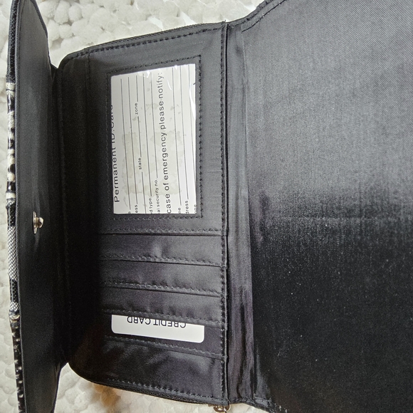 Black and White Patchwork Wallet - Picture 5 of 9